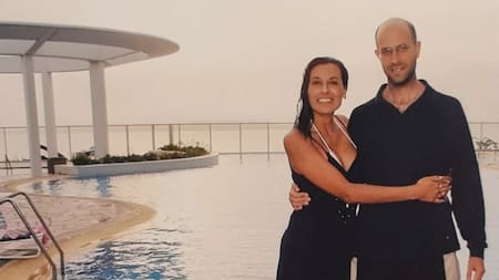 Laura Leguizamón junto a su esposo. Foto: Instagram/laural390