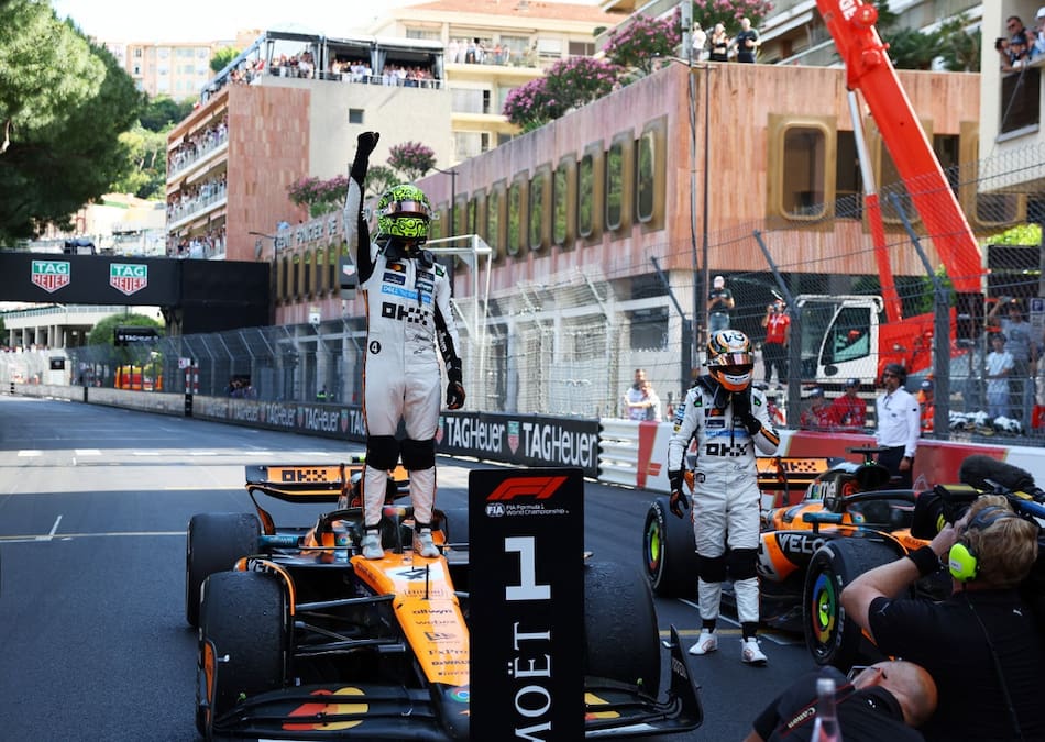 Lando Norris, el ganador del GP de Mónaco 2025. Foto: Reuters (Piroschka Van De Wouw)