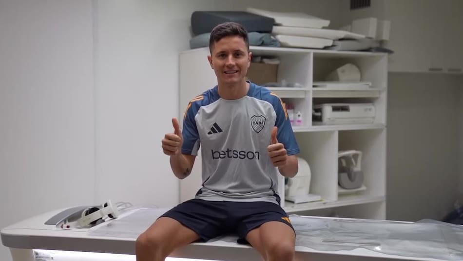 Boca presentó a Ander Herrera. Foto: captura de pantalla @bocajrs