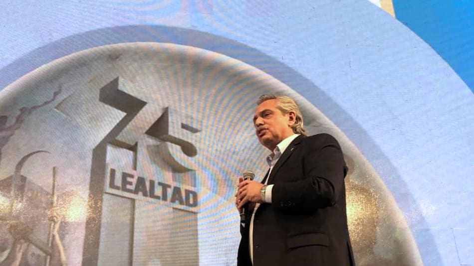 Alberto Fernández, acto del 17 de octubre, CGT, NA