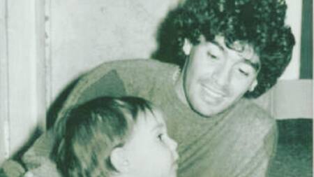 Dalma y Diego Maradona. Foto: Instagram.