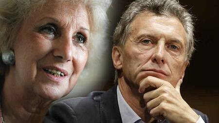 Estela de Carlotto y Mauricio Macri
