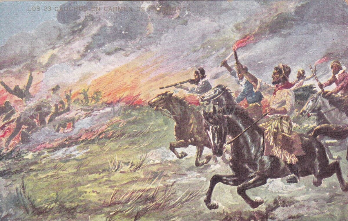Los 23 gauchos en Carmen de Patagones.