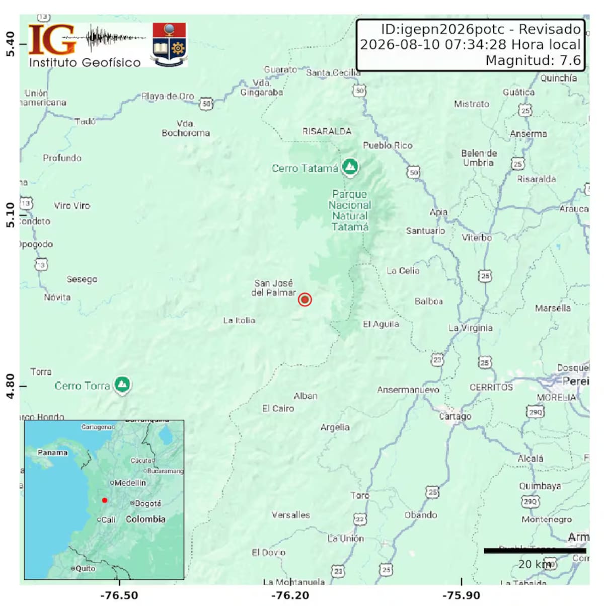Sismo en Colombia y sus repercusiones en Ecuador y Panamá
