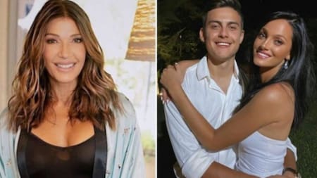 Catherine Fulop junto a Paulo Dybala y Oriana Sabatini. Foto: NA.