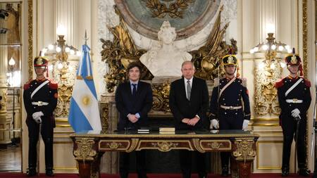 Gerardo Werthein y Javier Milei. Foto: Presidencia.