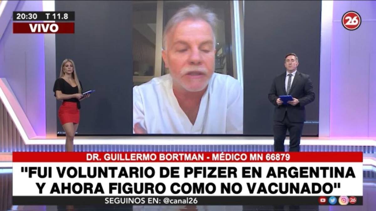 Entrevista al doctor Guillermo Bortman en Canal 26
