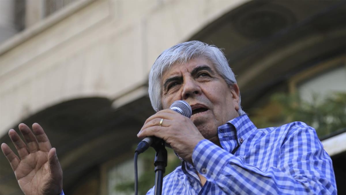 Movilización de Camioneros: habla Hugo Moyano, NA