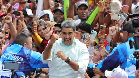 Acto de Nicolás Maduro en Venezuela. Foto: EFE.