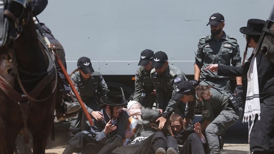 Protestas de judíos ultraortodoxos en Israel. Foto: Reuters.