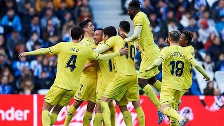 Festejos del Villarreal ante Real Sociedad por la Liga Santander