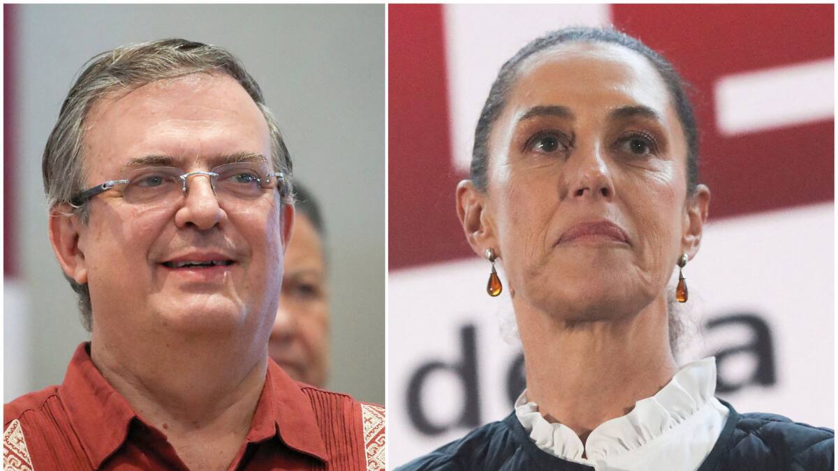 Los contendientes Marcelo Ebrard y Claudia Sheinbaum. Foto: Reuters