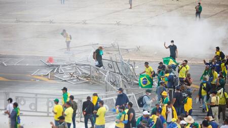 Incidentes en el Palacio de Planalto 2, Brasil. Foto: Reuters.