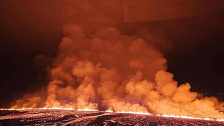 Erupción volcánica en la península de Reykjanes, Islandia. EFE