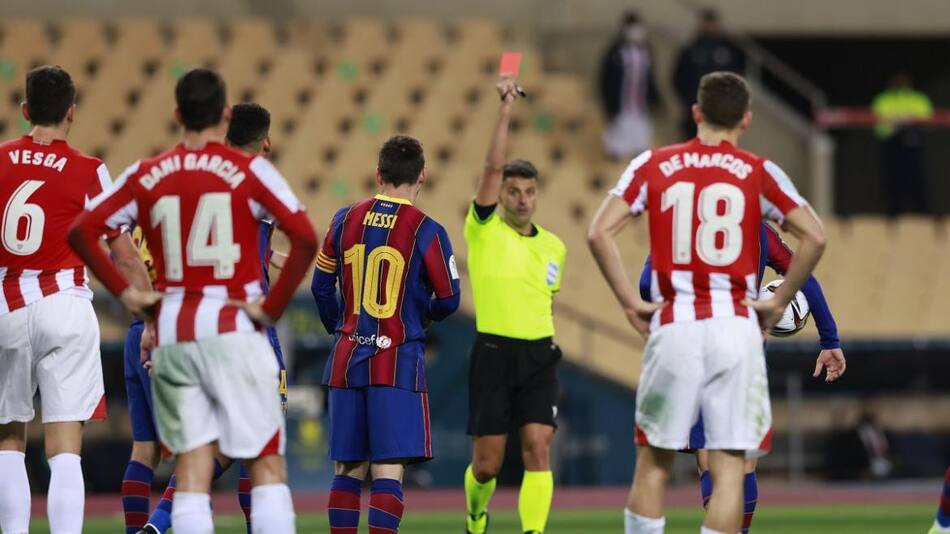 Lionel Messi, Barcelona, expulsión ante Athletic Bilbao, Foto Reuters