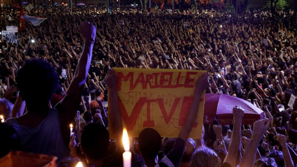 Marcha para despedir a Marielle Franco, concejal asesinada (Reuters)