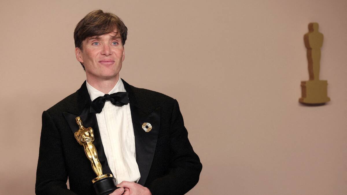 Cillian Murphy en los Oscars. Foto: Reuters.