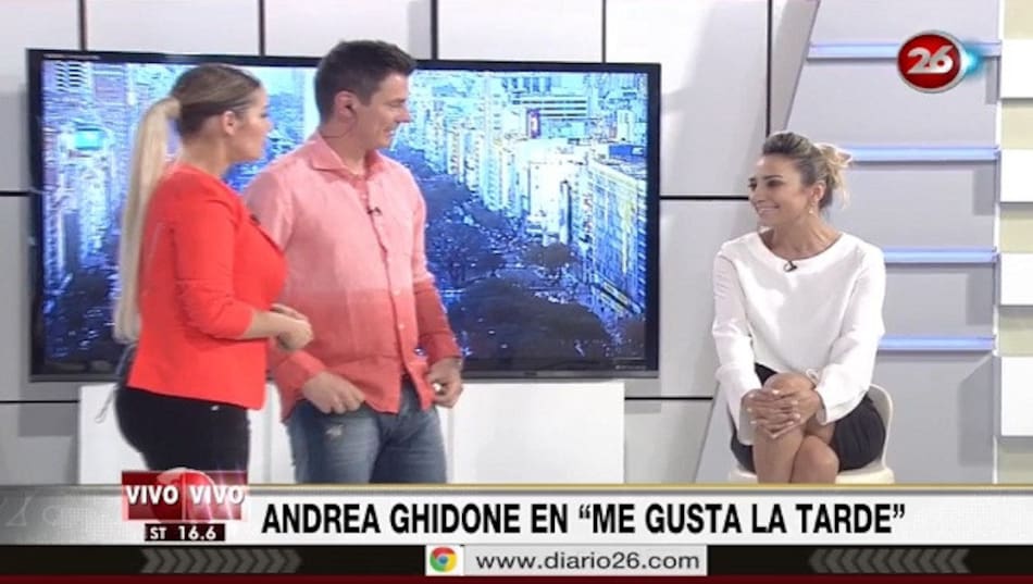Andrea Ghidone en Me Gusta la Tarde (Canal 26)