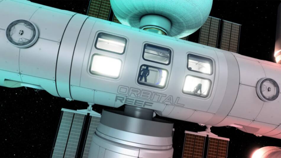 Así será Orbital Reef, la estación espacial que Jeff Bezos planea construir con NASA. Foto: Blue Origin.