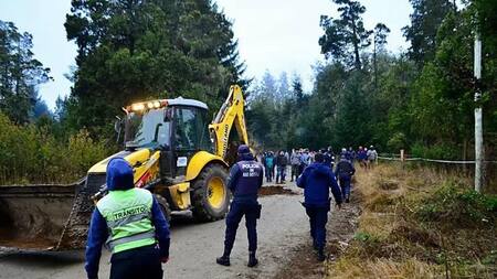 Parque tomado por empleados del INTA en el Bolsón