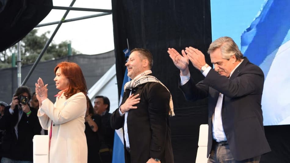 Acto de la fórmula Fernández - Fernández en Merlo (NA)