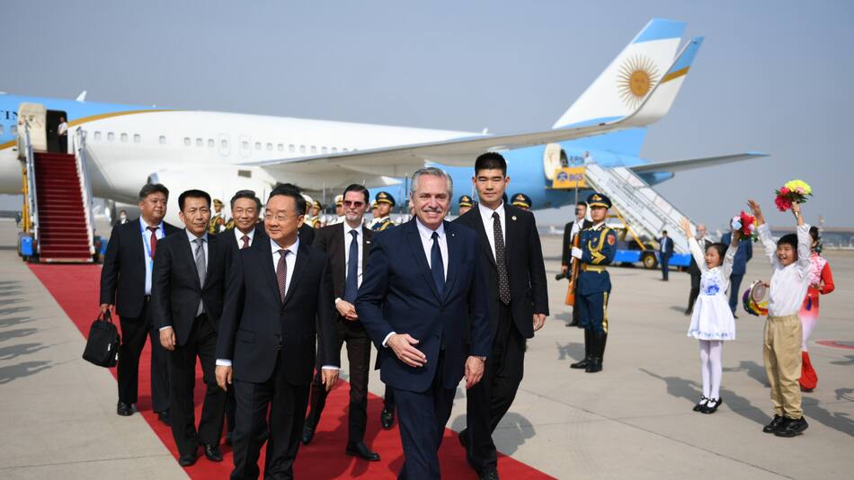 Alberto Fernández en China. Foto: EFE.