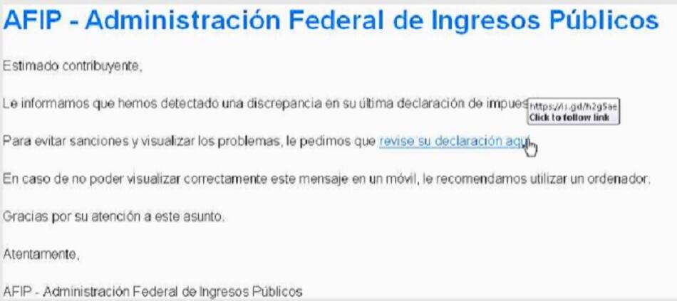 stafa por falso mail de la AFIP. Foto: Twitter @merlax_.