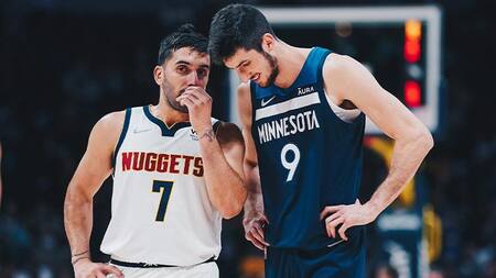 Facundo Campazzo y Leandro Bolmaro en la NBA