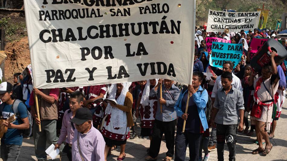Reclamos en la frontera sur de México por la escalada de inseguridad en la zona. Foto: EFE.