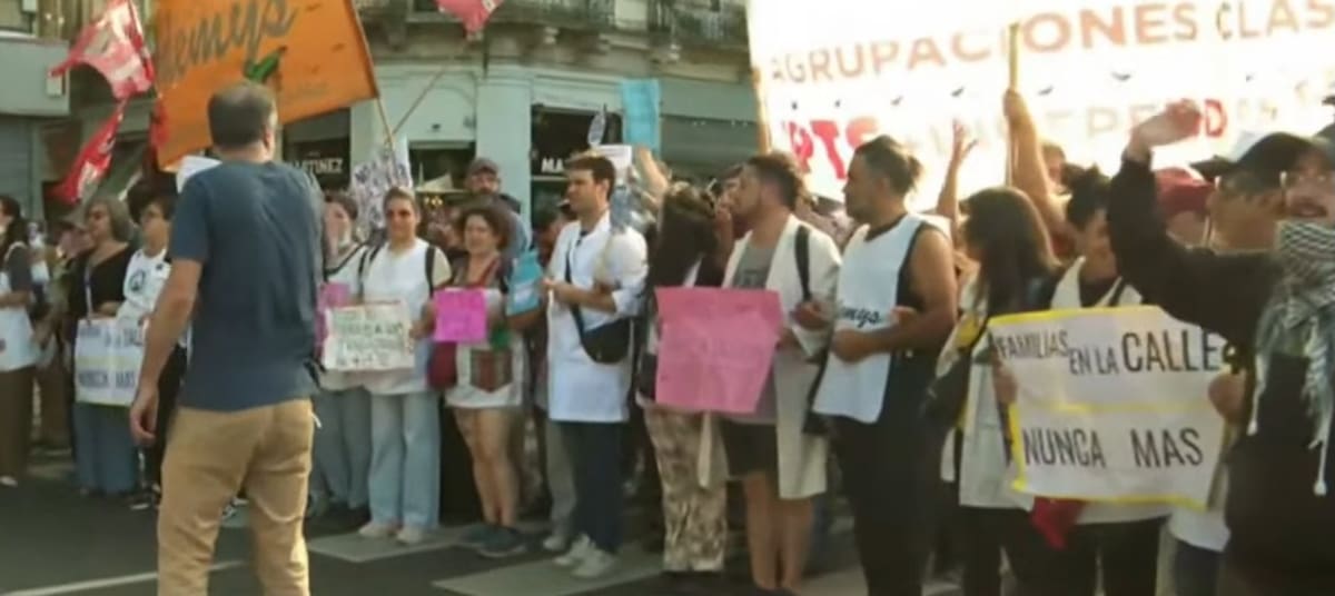 Protestas en la 9 de Julio en rechazo a la Reforma Laboral