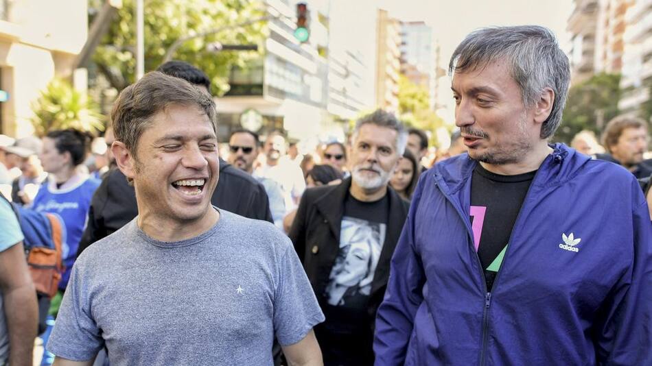 Axel Kicillof junto al diputado Máximo Kirchner Foto NA
