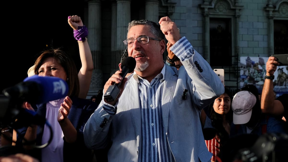 Bernardo Arévalo, candidato presidencial en Guatemala. Foto: REUTERS.