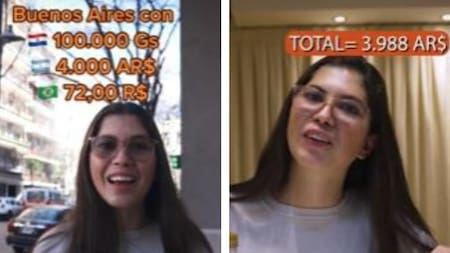Qué se puede hacer con 100 mil guaraníes en Buenos Aires. Foto: TikTok.