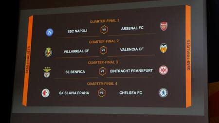 Sorteo de cuartos de final de Europa League (Reuters)