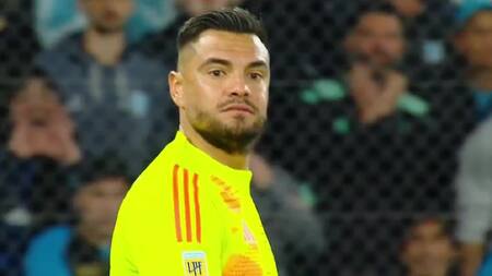 Sergio Romero vs Racing. Foto: captura de video
