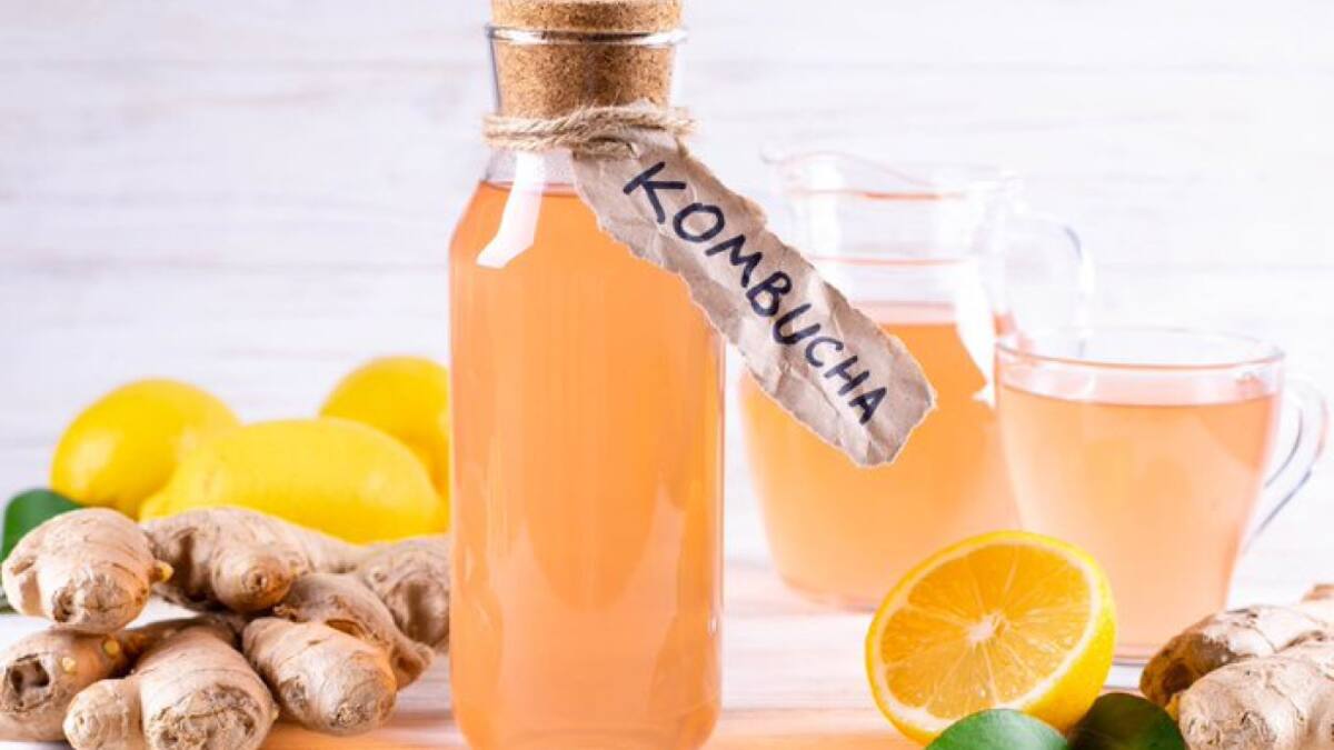 Te de Kombucha. Foto Twitter @fbsisti.