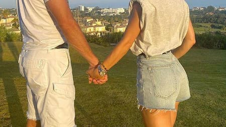 Martín Demichelis y su esposa, Evangelina Anderson. Foto: Instagram @evangelinaanderson.