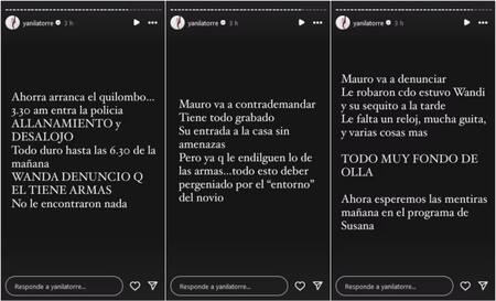yanina historias. Fuente: Instagram