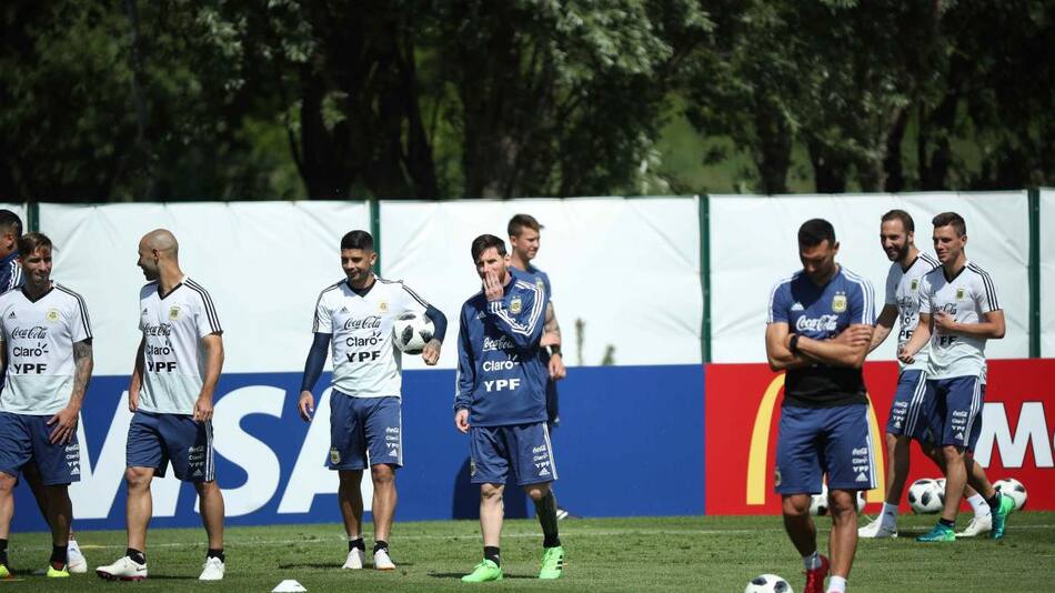 Entrenamiento de la Selcción Argentina en Rusia (Reuters)