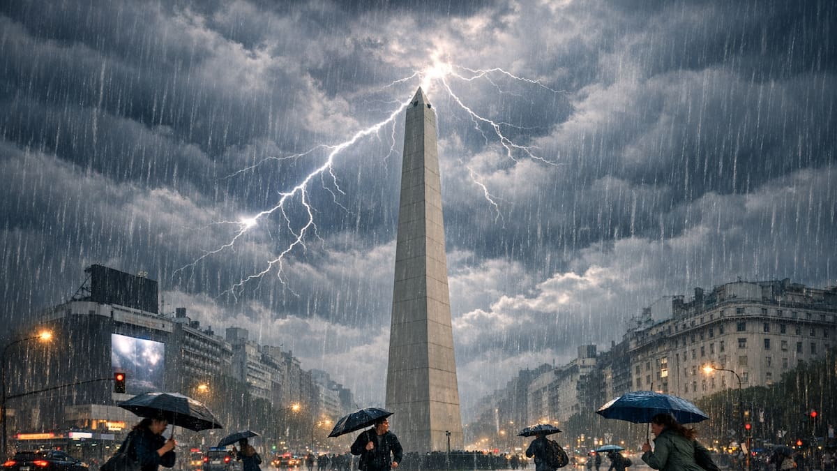 Lluvias y tormentas en Buenos Aires.