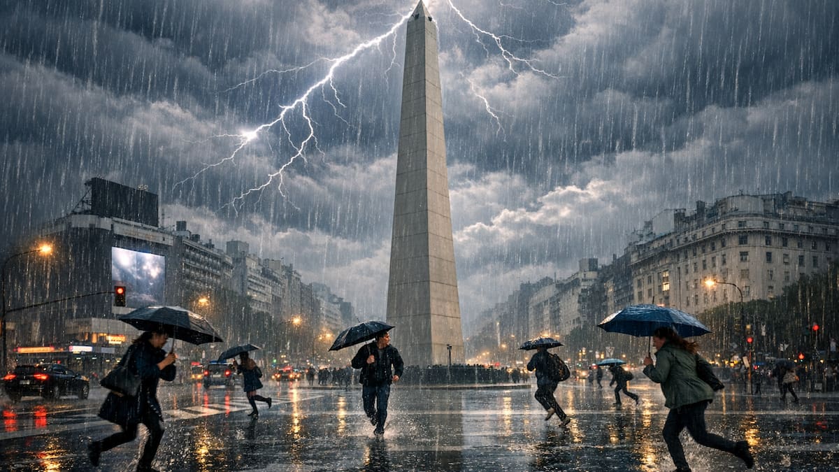 Se viene un tormentón de 48 horas en la Ciudad de Buenos Aires: cuándo llega la lluvia con actividad eléctrica y vientos fuertes