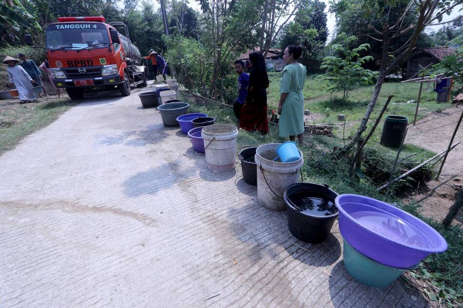 Indonesia fue uno de los países más afectados por el fenómeno "El Niño". Foto: EFE.