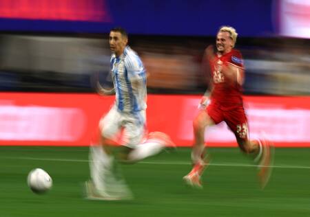 Ángel Di María; Selección Argentina vs. Canadá; Copa América 2024. Foto: Reuters.