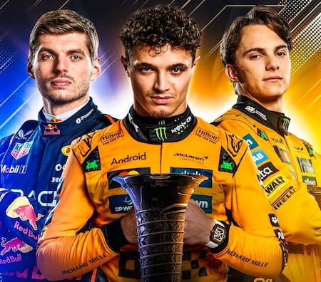 Definición del campeonato de pilotos entre Verstappen, Norris y Piastri.
