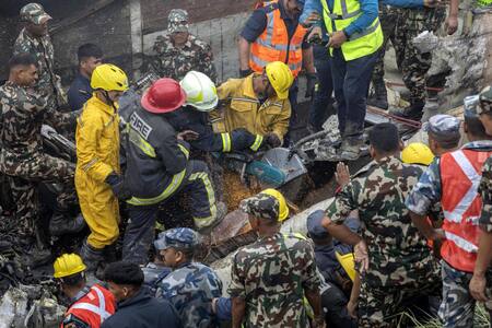 Trágico accidente aéreo en Nepal. Foto: EFE.