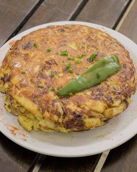 Las tortillas, otro plato fantástico del restaurante. Foto: Instagram @bodegon_la_morocha