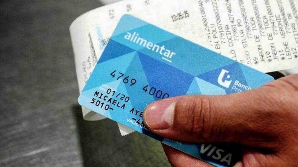 Tarjeta Alimentar. Foto: redes sociales.