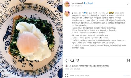 La receta favorita de Susana Giménez. Foto: Instagram.