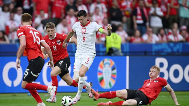 Con Lewandowski en cancha, Polonia perdió ante Austria y quedó al borde de la eliminación de la Eurocopa