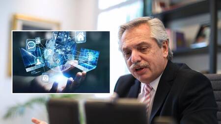 Alberto Fernández y telecomunicaciones, internet, telefonía móvil, celulares, televisión por cable